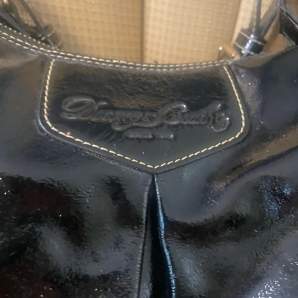 Dooney & Bourke Patent Leather Black Hobo Bag